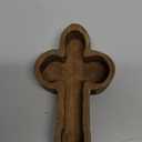 Tioncy 1 Pcs Wooden Dough Bowls for Candle Making Rustic Decorative Wood Dough Bowls Bulk for Decor with Cards, Hand Carved Paulownia Wood, for Christmas Decor Gifts Farmhouse Tray(Cross)