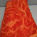 SOFE H&L | Playa Velour Large Beach Towel Pack of 1 (35 x 70) Flowers - Orange | Thick, Premium, Fade Resistant, Durable | Luxury Resort Quality Pool Towel, Turkish Beach Towel with Shoulder Strap Orange - Flowers