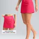 SANTINY Women's High Waisted Swim Skirt with Pocket Tummy Control Tankini Swimsuit Bathing Suit Bottoms for Women (Pink, XXL)