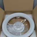 20inch Ceiling Fans Lights,68W Flush Mount Ceiling Fan with Ceiling Lights,Dimmable 3CCT,App Control,Remote Control,Timer,6 Wind Speeds Smart Low Profile Ceiling Fan for Room (C-Gold)