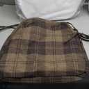 AAAAAcessories D-Shaped Chair Cushions, 2" Thick Dining Chair Pads with Ties and Removable, Machine-Washable Cover, 17" x 16", Set of 4, Brown Checkered