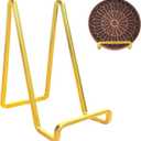 3 Pack 6 inch Metal Plate Stands for Display, Plate Holder Pictures Frame Easel Display Stand, Tabletop Picture Stand, Iron Easels for Display Photo Frames, Plates, Vinyl RecordBook, Plaque, Sign