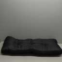 downluxe Indoor Bench Cushion for Indoor Furniture, Non-Slip Tufted Overstuffed Textured Foam Bench Seat Cushion, 1 Pack, 36" X 14" X 4", Black (1 Count (Pack of 1), Pure Black)
