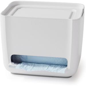YouCopia SinkSuite Trash Bag Dispenser, Standing Garbage Bag Organizer with Removable Lid and Cradle for Storage, Speckled White