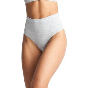 Yummie Women's Cotton Seamless Shapewear Thong (Large-X-Large, Heather Grey)