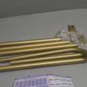 TVWOO Gold Wrap Around Curtain Rods 48 to 90 Inch:Blackout Adjustable Window Curtain Rod,Room Darkening Heavy Duty Curved French Metal Single Drapery Rods for Bedroom Kitchen Easy Install,Brass Gold