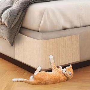 ENONCI Bed Cat Scratcher Pad,47.2"x15.8"Cat Scratching Mat,Self-Adhesive Trimmable Anti Scratch Bed Couch Wall Corner Furniture Protector from Cat Claws,Easy Use for Cat Carpet/Door/Post