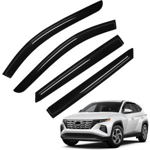 Tucson Rain Guards - Window Visors for Hyundai Tucson 2022-2025 2026, Out-Channel Side Window Rain Guards for Tucson Accessories, 4PCS, Black, Car Accessories