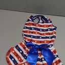 Vehomy 1 Pack 4th of July Dog Dress Independence Day Puppy Cat Dresses USA Flag Pet Clothes Costume Dog Stripes Stars Outfits Skirts for Small Medium Dogs M