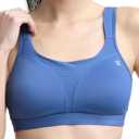 Champion Women's Sports Bra, High-Impact, Maximum Support, Breathable, Moisture-Wicking Fabric (Blue),34D