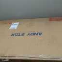 ANDY STAR Arched Mirror, 24 x 38 Inch Gold Vanity Mirror in Stainless Steel Metal Frame, Arch Top Rounded Corner 1 Inch Deep Set Design Wall Mount Hangs Vertical