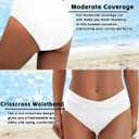 Zilcremo Women's Bikini Sets Twist Front Two Piece Swimsuit Wide Straps Tie Back Bathing Suit (S)