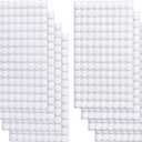 Self Adhesive Dots, 1000Pcs(500 Pair Set) 0.39 Inch / 10mm Diameter Hook and Loop Dots Tape, 10mm Nylon Sticky Back dots, Suitable for Classroom, Office, Home, White