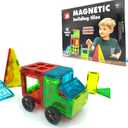Magnetic Building Tiles - 35 Pieces Colorful Set for Artistic, Creativity and Educational Toys STEM (Science Technology Engineering and Mathematics) for Children Boys and Girls 3 Years and Up