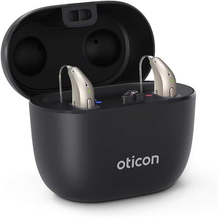 Oticon Intent Smart Charger miniRITE  for only Intent 1,2,3,4 miniRITE R Hearing Aid, Not Compatible with Intent BTE, Other All Oticon Hearing Aids. Fast and Reliable Charging in an Elegant Design