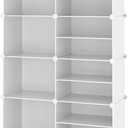 AWTATOS Closet Organizer 8 Cube Storage Shelves Closet Clothes Organizers and Storage Stackable Cubby Shelving for Closet Bedroom Living Room Office White