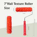 Nichiyo 7'' Texture Roller DIY Decorative Art Pattern Paint Roller Rubber Roller for Walls, Furnitures and Floors Decoration(EG323T)