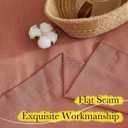 NICETOWN Linen Sheer Burnt Orange Curtains, Rod Pocket & Back Tab Faux Linen Semi Sheer Burlap Window Treatments Privacy with Light Filtering for Bedroom/Living Room, W52 x L95, 2 Panels