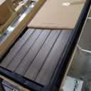 Keter 150 Gallon Resin Large Deck Box Organization and Storage Box for Patio, Outdoor Cushions, Garden Tools, Brown