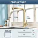 Tall Stainless Steel Kitchen Faucet with Pull Out Sprayer, 360° Swivel Sink Faucet Single Handle Classic Pull Out Sink Faucet for Farmhouse Bar Laundry RV