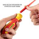 9 x OEMTOOLS 22593 10 Piece Insulated Screwdriver Set, 4 Flathead Screwdrivers, 4 Phillips Screwdrivers, Interchangeable Blades And Electrician Tool Pouch