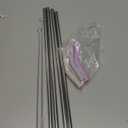 Pure Titanium Reusable Straws with Silicone Tips,Travel Case & Cleaning Brush,BPA Free & Eco Friendly,Dishwasher Safe,Fits 20-40oz Tumblers (Titanium 0.8cm)