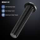 3/8-16 x 2 Inch Button Head Socket Cap Bolts Screws,304 Stainless Steel 18-8,Fully Threaded,Black Zinc Plated,with Hex Spanner(20Pcs)