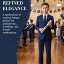 Boys Formal Suit 4 Pieces Set Ring Bearer Outfit Wedding Party Gentleman Tuxedo Dress Up Costume (M)