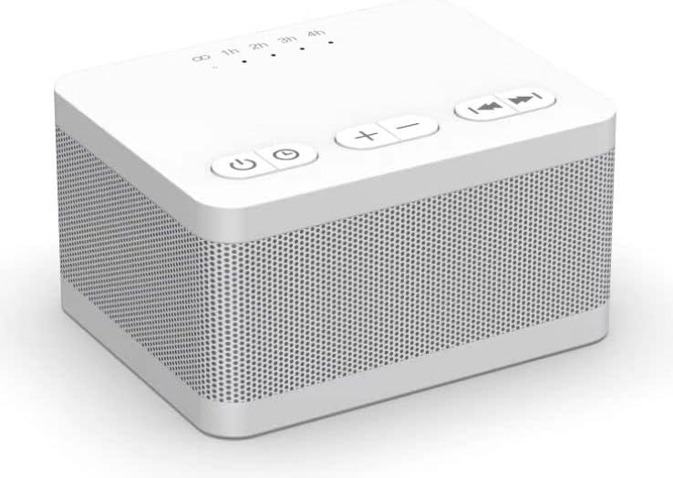 Sound Machine White Noise Machine with 30 Soothing Sounds 36 Levels Volume 5 Timers and Memory Function Effectively Blocks Noise Ideal Sleep Machine for Baby Kids Adults (White)