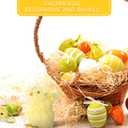 9 Pcs Spring Easter Chicken Decoration Set 4 Pcs Realistic Plush Little Chick Figurine Fluffy Chicks 4 Pcs Craft Foam Egg 1 Bag Yellow Easter Grass for Photography DIY Crafting Easter Hunt Party