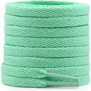 DELELE Flat Shoe Laces for Sneakers: 6/25 inch Narrow Athletic Shoelaces 2 Pair (12 Fruit Green)