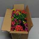 Alupssuc 2Pcs 20" Artificial Topiary Ball Flowers For Outdoors Planters, Spring Decoration with Spike, UV Resistant Faux Summer Plants, Fake Bushes Indoor Decor, Mix 4 Colors for Garden, Porch & Patio, Color: Red Rose Purple Yellow