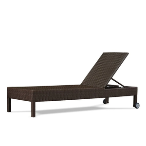 Rio Rattan Reclining Sun Lounger with wheels