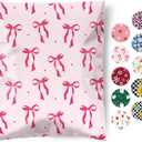 Fuxury Poly Mailers 10x13 Inch 50Pcs Shipping Bags for Clothing Strong Adhesive Shipping Envelopes for Small Business Self Seal Pink Bows Poly Bag Mailing Envelopes