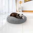 Muddy Mat Cloud K-9 Dog Beds for Small Dogs & Cats, Soft & Relaxing Round Dog Bed, Chenille Material, Removable Cover, Washable & Dryer Safe  Grey Small(25'x25')