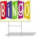 Weatherproof Yard Sign Bingo A Outdoor Advertising Printing Lawn Garden Fundraising 18x12 Inches 1 Side Print