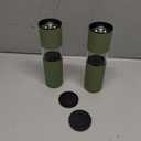 LARS NYSM Salt and Pepper Grinder Set Manual, Stainless Steel Salt and Pepper Mills with Adjustable Ceramic Grinder I Design Spice Shakers (Sage Green)
