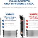CU2423 34'' Engine Coolant Radiator Compatible with Chevy Silverado Suburban Tahoe, GMC Sierra Yukon, Cadillac Escalade, Hummer H2 1999-2014 4.3L 4.8L 5.3L 6.0L 6.2L without EOC