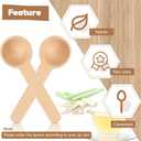 Baderke 50 Sets 3 Inch Mini Wooden Spoons Small Wooden Spoons Disposable Small Spoons for Spice Jars Wood Spoons with Tags and Twine Condiments Honey Sugar Kitchen Cooking Oil Tea Coffee