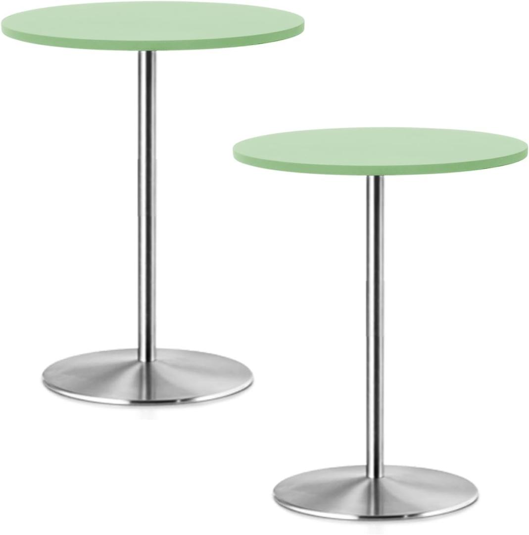 2 Pack Elastic Small Round Fitted Tablecloths for 30 Inches Cocktail Table Topper Cap Waterproof Picnic Table Cover Stretch Washable Folding Spandex Tablecloth for Camping Bar Pub Parties (Sage Green)