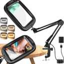10X 30X Extra Large Magnifying Glass with Light and Clamp