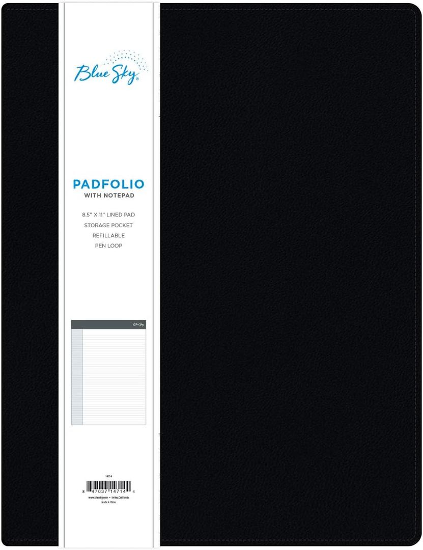 Blue Sky Professional Padfolio: Comprehensive Portfolio and Efficient Document Organizer, Ideal Business Accessory for Modern Professionals, 9.5" x 12"
