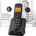 Expandable Cordless Phone with 1.8inch LCD 3 Lines Display Support 5 Handsets Connection 13 Shortcut Keys Call Block Hands-Free Calls Function 16 Languages with Big Buttons for Office Family