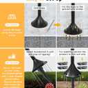 63" Solar Lamp Post Light 2 Pack, Solar Light Posts for Outside Waterproof, Outdoor Lamps for Patio, Backyard, Front Porch Decor, Warm White, Replaceable Bulb