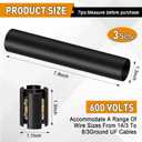 3 Sets Underground Wire Splice Kit for 14/3 to 8/3 Range Direct Burial UF Wire,600 Volts Maximum Waterproof Direct Burial Splice Kit with Connector and Heat Shrink Tubing for Electrical Cable