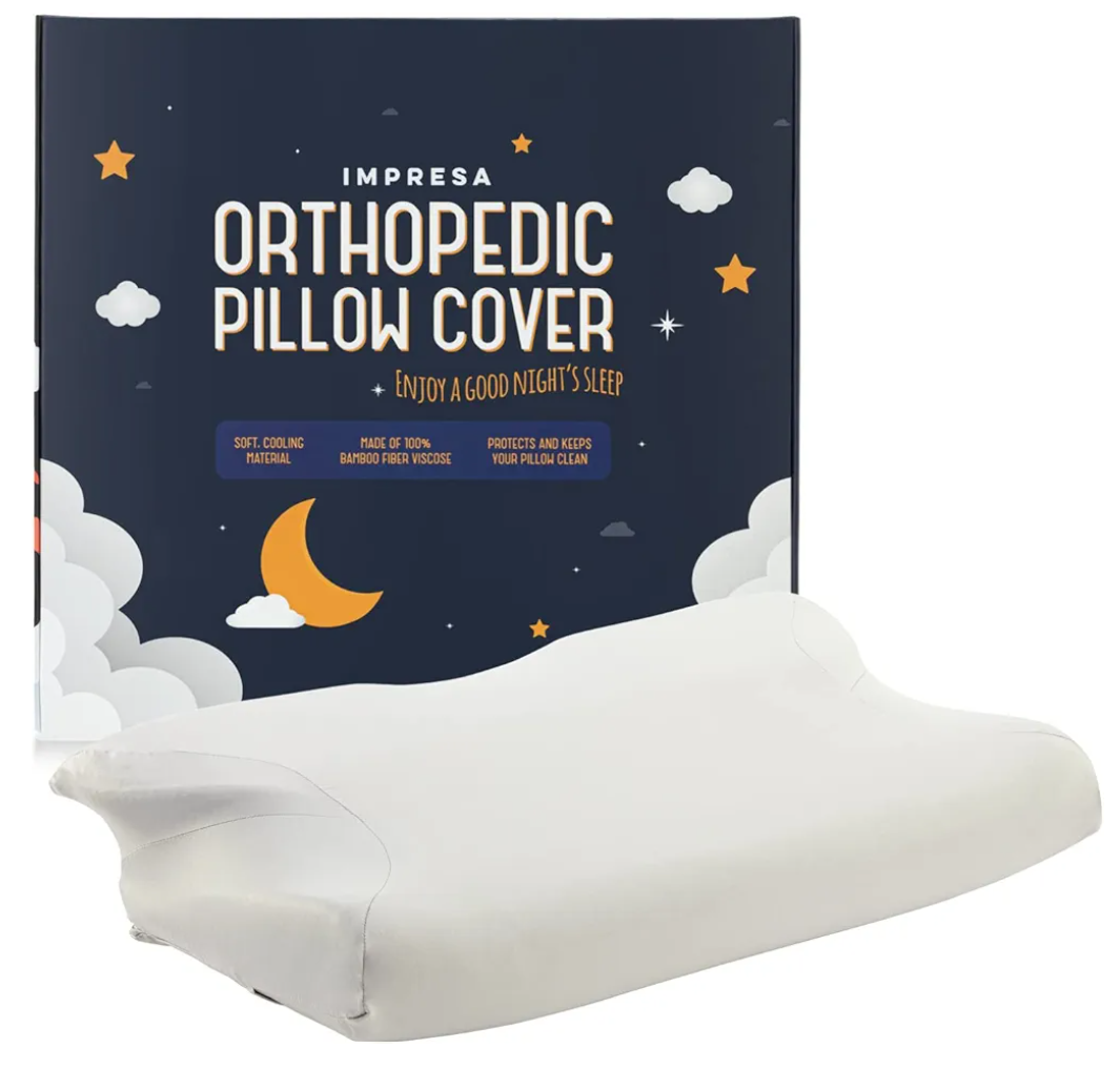 IMPRESA Neck Pillow Cover for Sutera Pillow for Neck Pain - Soft, Breathable Bamboo Contour Pillow Case for Better Sleep Gray Neck Pillow Covers with Zipper for Sutera Sleep Pillow IMPRESA Neck Pillow Cover for Sutera Pillow for Neck Pain - Soft, Breathable Bamboo Contour Pillow Case for Better Sleep Gray Neck Pillow Covers with Zipper for Sutera Sleep Pillow