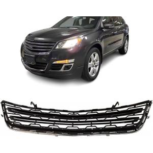 Front Bumper Lower Grille Grill Black Chrome Fit For 2013-2017 Chevrolet Traverse Replaces# 20983791