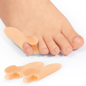 Promifun Bunion Cushion Protector,14 Packs of Bunion Corrector Pads with Separator for Pinky Toe, Gel Shield for Foot Pain Relief, Calluses, Corns - Begie, One Size