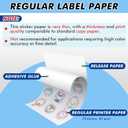 Koala 100 Sheets Sticker Paper for Regular Labels, Matte White, 8.5x11 Inch Printable Full Sheet Label Paper for Inkjet & Laser Printers