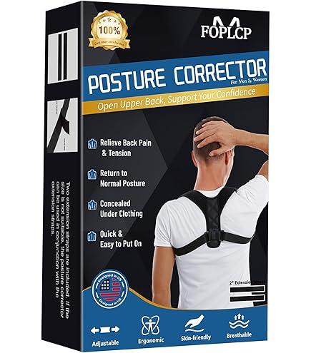FOPLCP Posture Corrector Invisible & Mesh Breathable Back Straightener Relieve Shoulder, Neck & Back Pain
